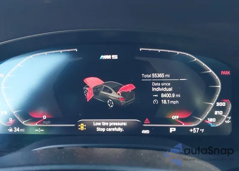 2020 BMW M5 из США, поврежденный, VIN WBSJF0C09LCD27350